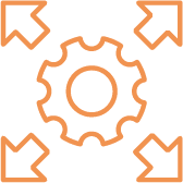 MadebyMade Vector Line Icons Technology Settings Outlined 58 orange