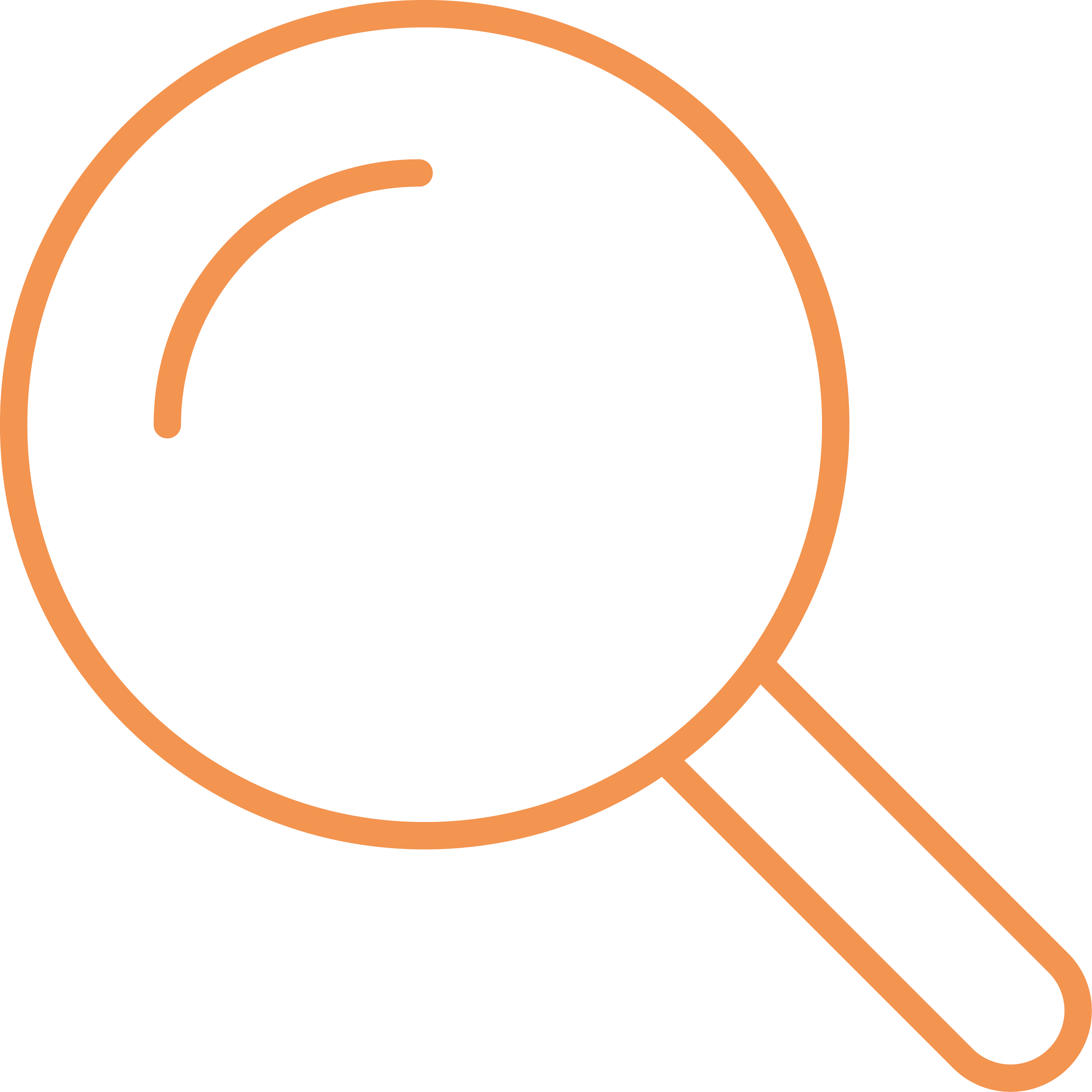 magnifying glass orange